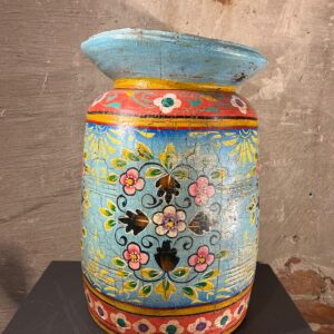 Houten melkpotten Blauw