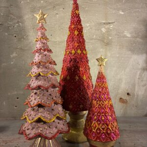 Resin kerstbomen Red & Pink christmas