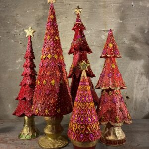 Resin kerstbomen ruby red trees
