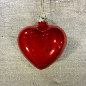 kerstornament rood hart