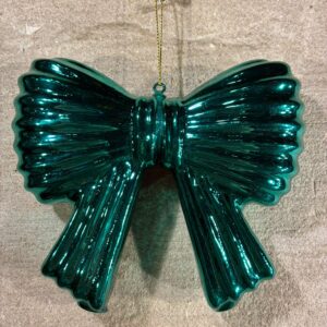 kerstornament strik turquoise
