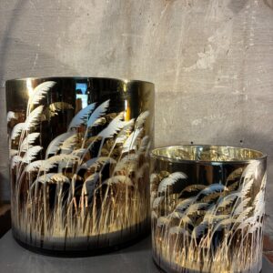 Windlicht pampas grass large en small